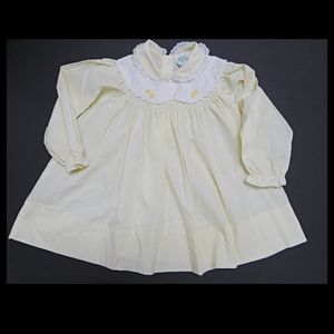 VTG embroidered hand smocked baby dress